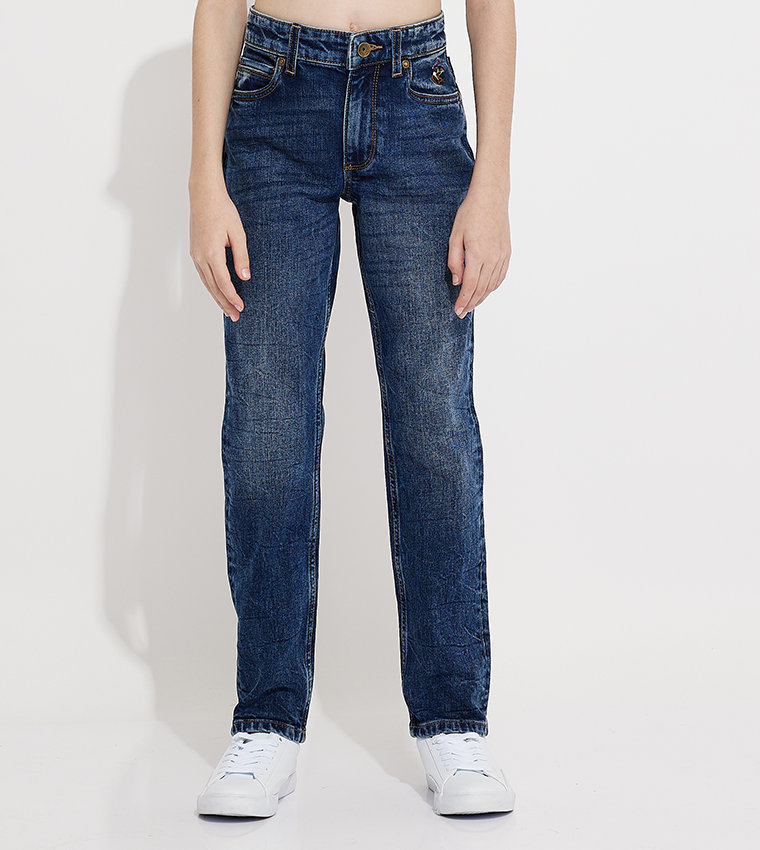 Washed Slim Fit Jeans