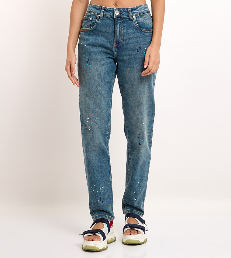 Paint Splatter Relaxed Fit Jeans
