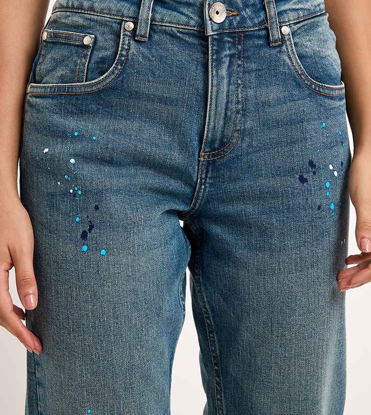 Paint Splatter Relaxed Fit Jeans