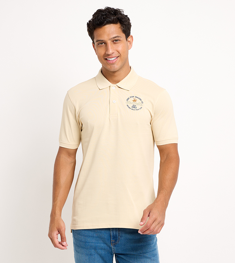Logo Embroidered Short Sleeves Polo T-Shirt
