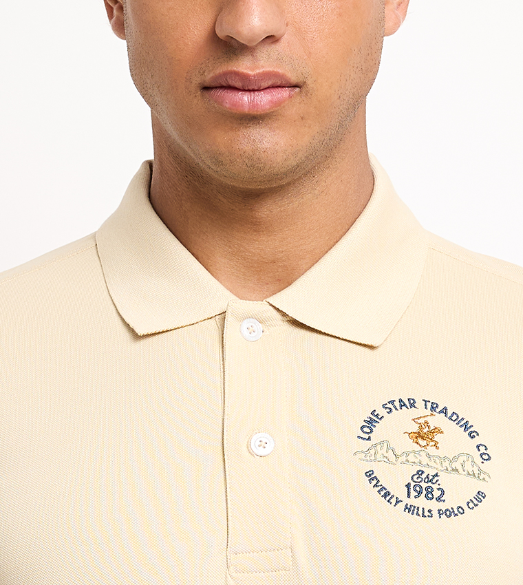 Logo Embroidered Short Sleeves Polo T-Shirt