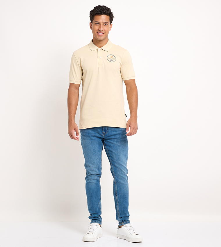 Logo Embroidered Short Sleeves Polo T-Shirt