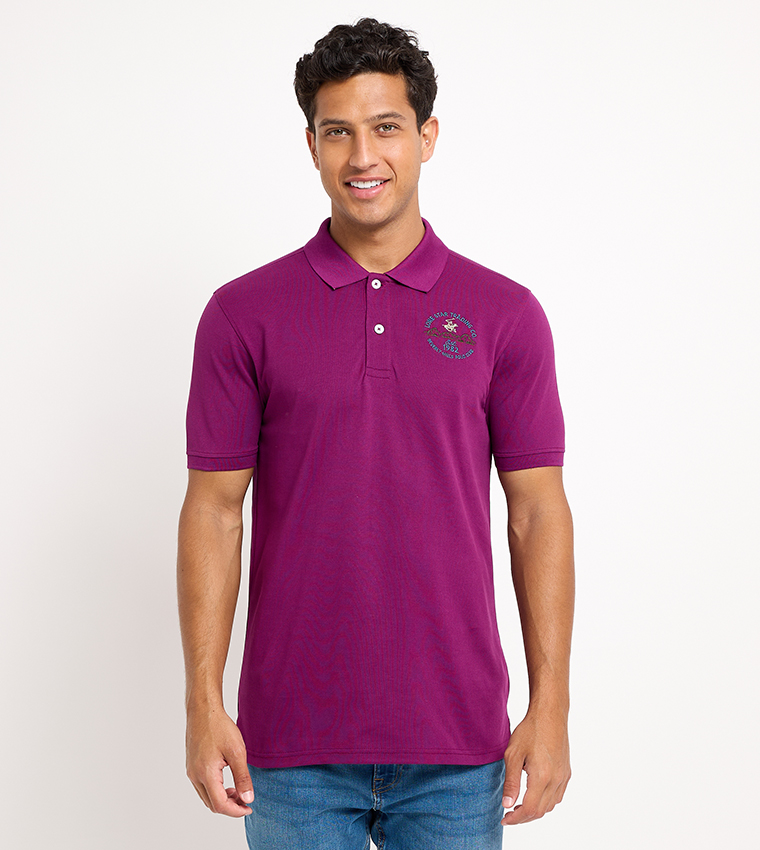 Logo Embroidered Short Sleeves Polo T-Shirt