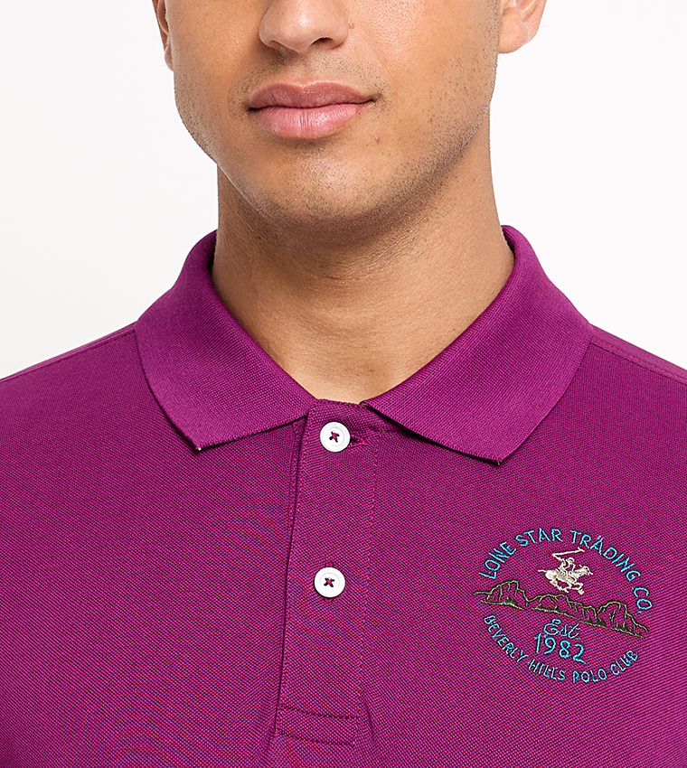 Logo Embroidered Short Sleeves Polo T-Shirt
