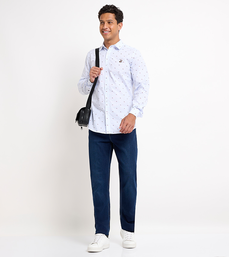 Logo Embroidered Long Sleeves Shirt