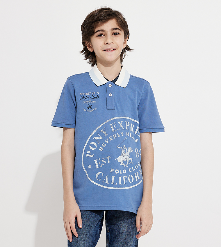 Logo Embroidered Short Sleeves Polo T-Shirt