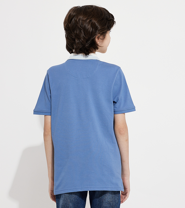 Logo Embroidered Short Sleeves Polo T-Shirt