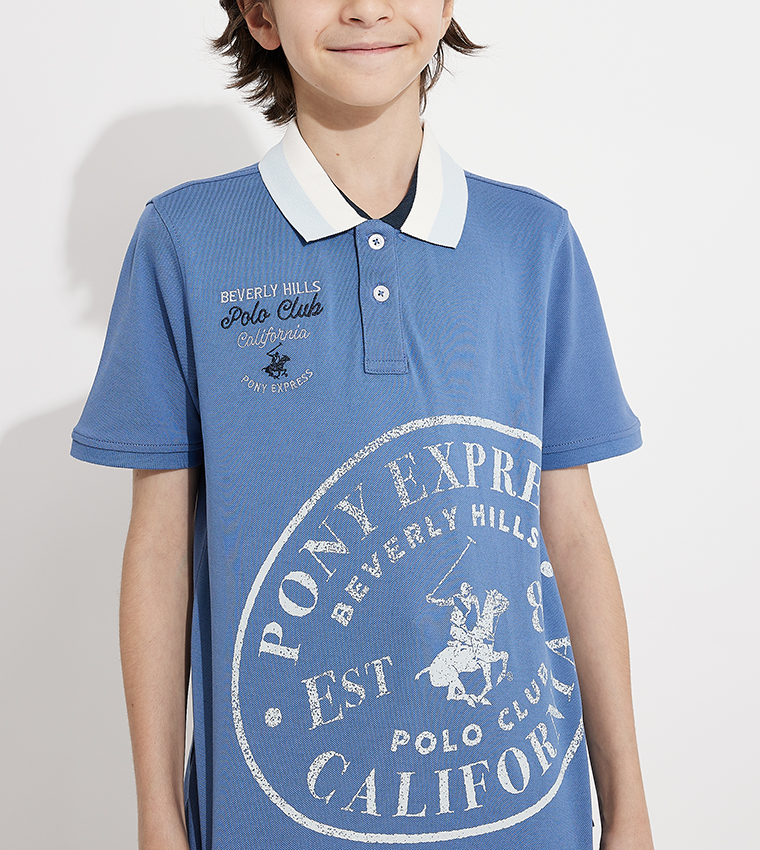 Logo Embroidered Short Sleeves Polo T-Shirt