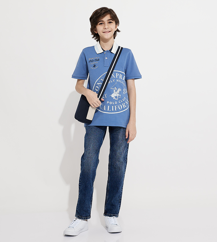 Logo Embroidered Short Sleeves Polo T-Shirt