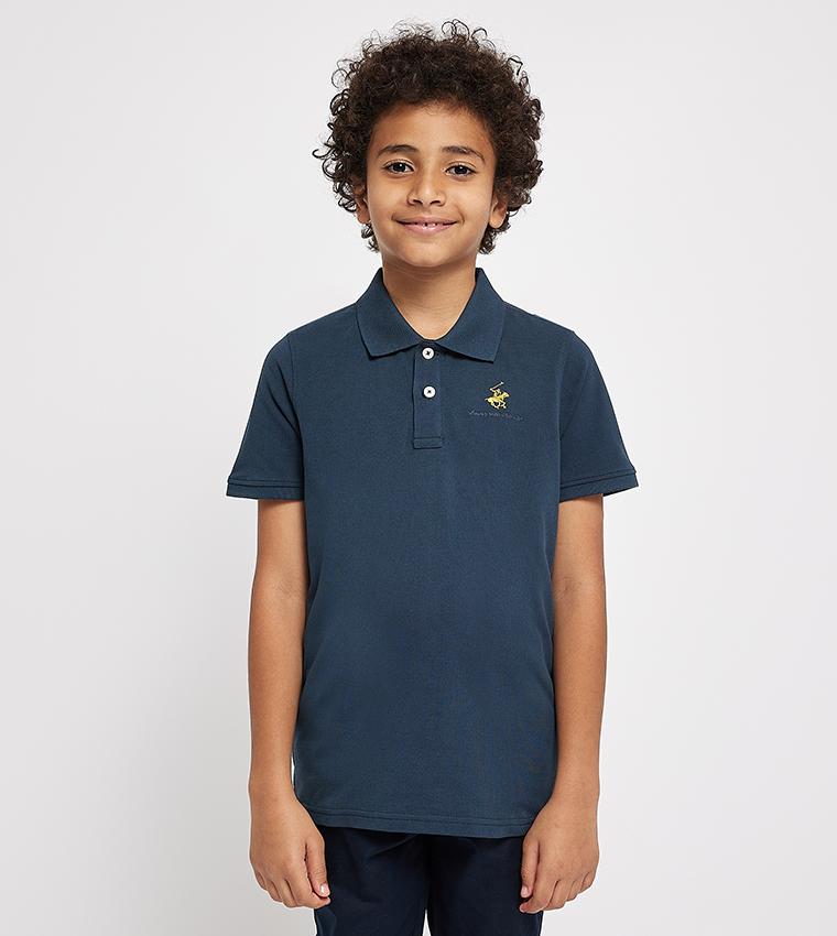 Logo Embroidered Short Sleeves Polo T-Shirt