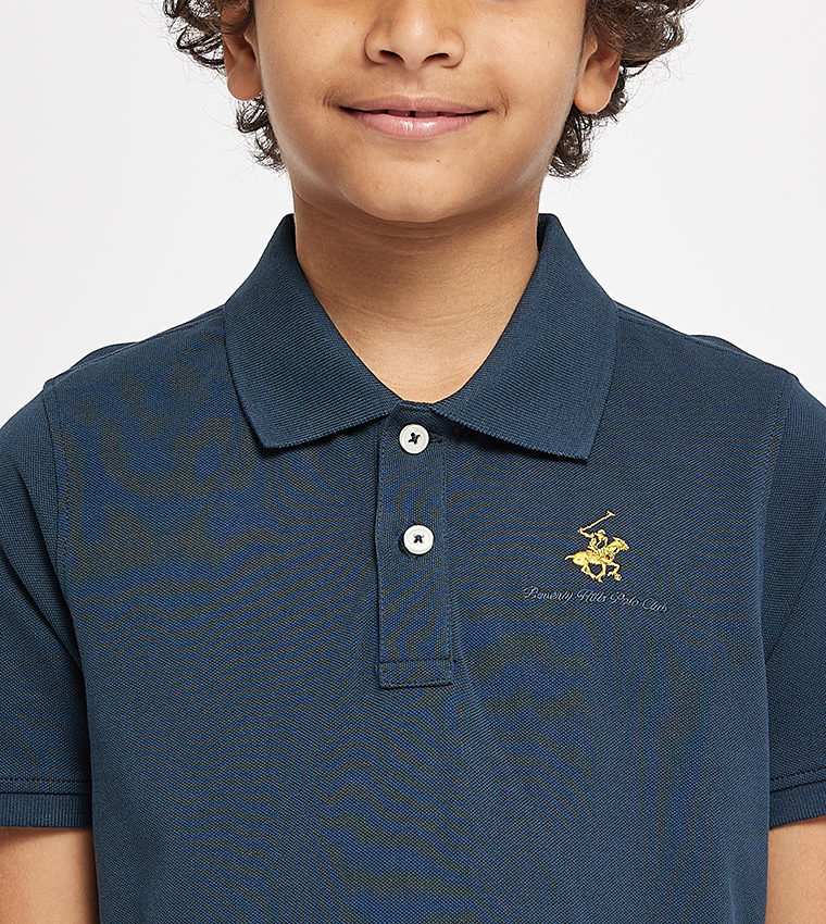 Logo Embroidered Short Sleeves Polo T-Shirt