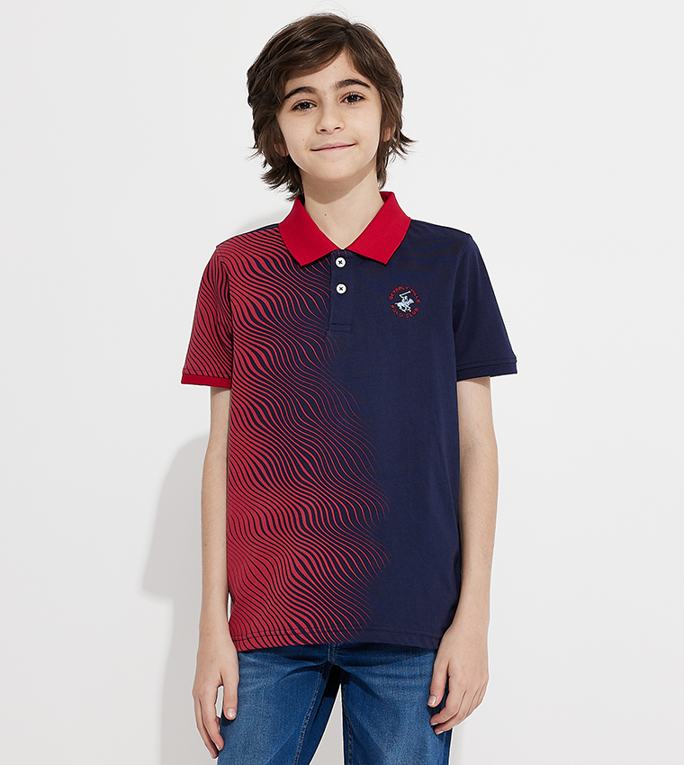 Color Block Short Sleeves Polo T-Shirt
