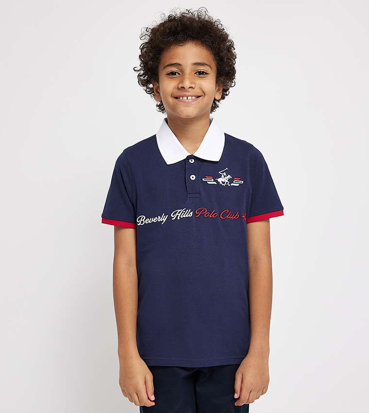 Logo Embroidered Short Sleeves Polo T-Shirt