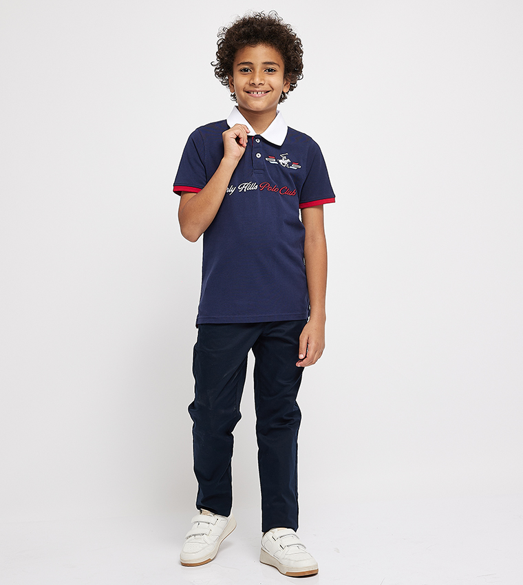 Logo Embroidered Short Sleeves Polo T-Shirt