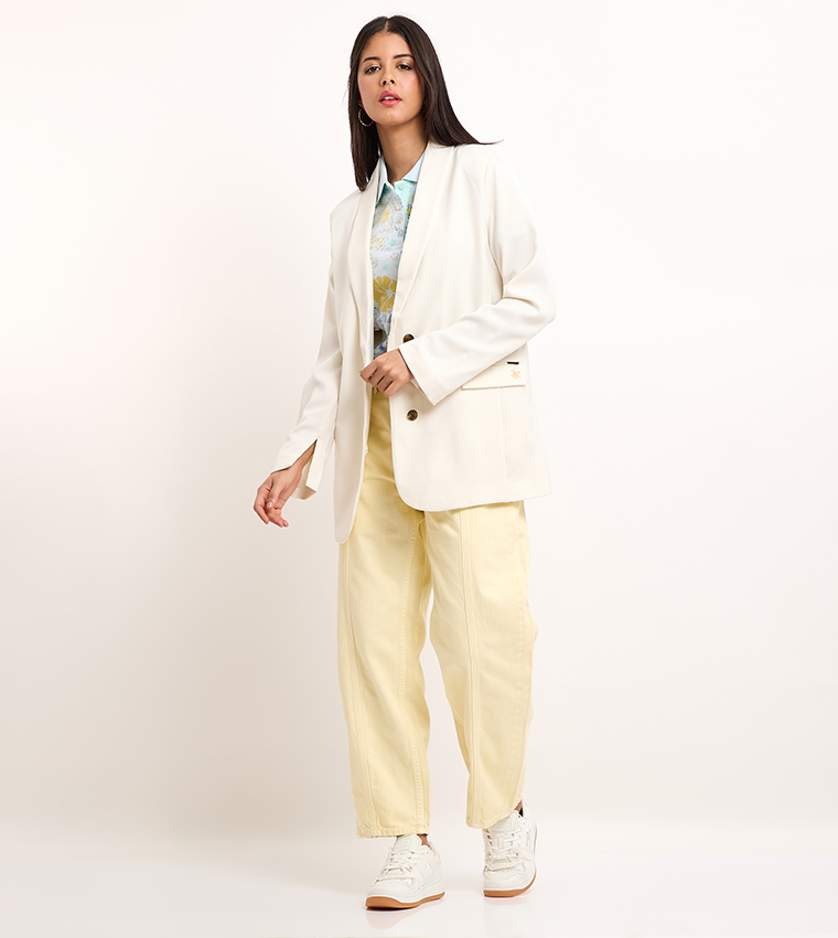 Solid Long Sleeves Blazer
