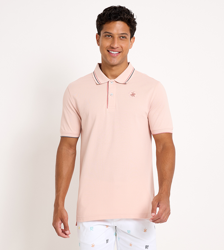 Logo Embroidered Short Sleeves Polo T-Shirt