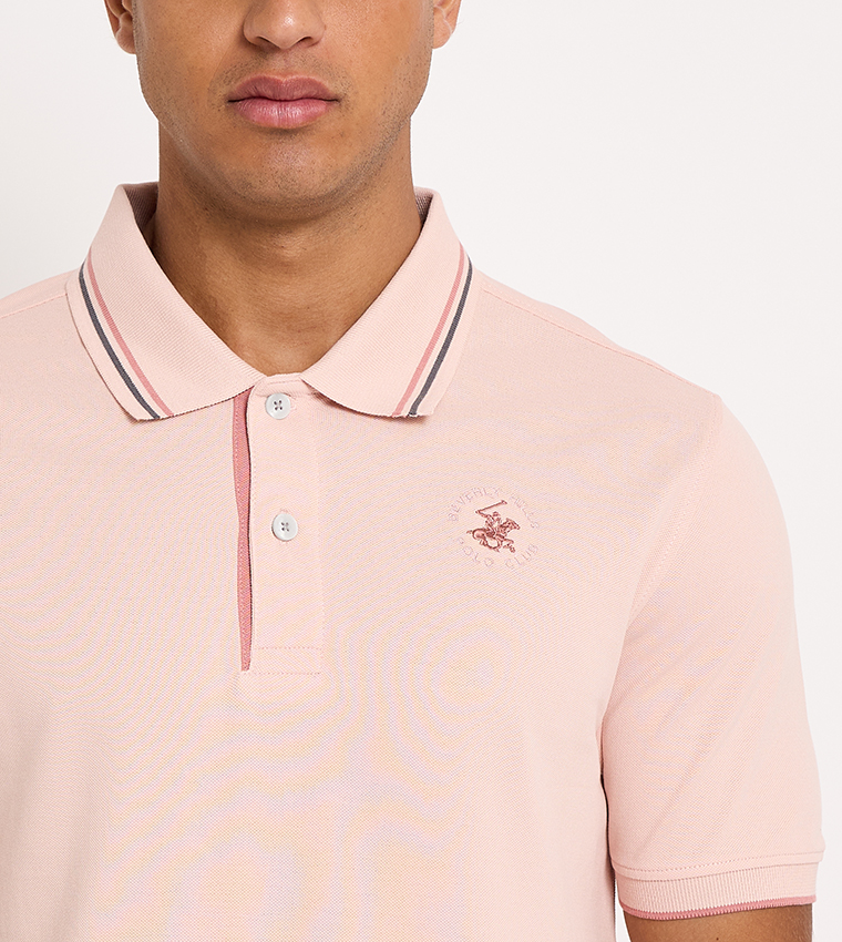 Logo Embroidered Short Sleeves Polo T-Shirt