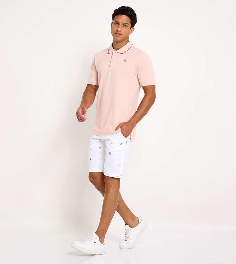 Logo Embroidered Short Sleeves Polo T-Shirt