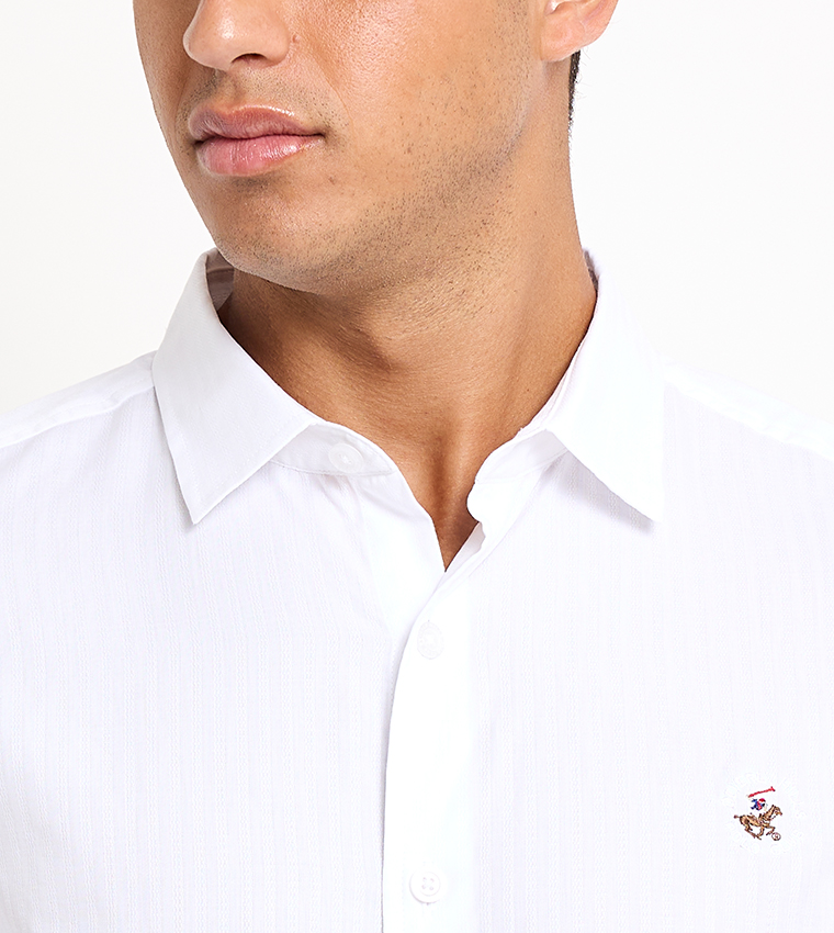 Logo Embroidered Long Sleeves Shirt