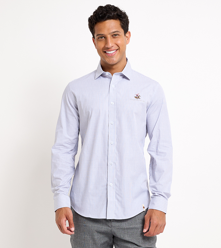 Logo Embroidered Long Sleeves Shirt