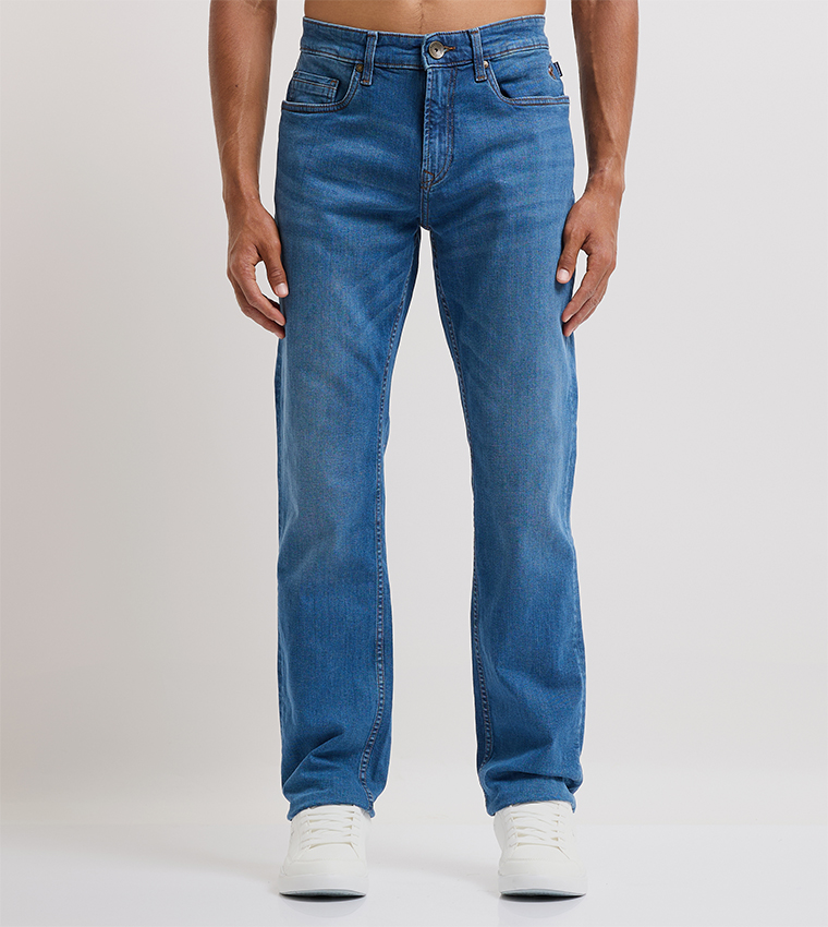 Faded Mid Rise Slim Fit Jeans