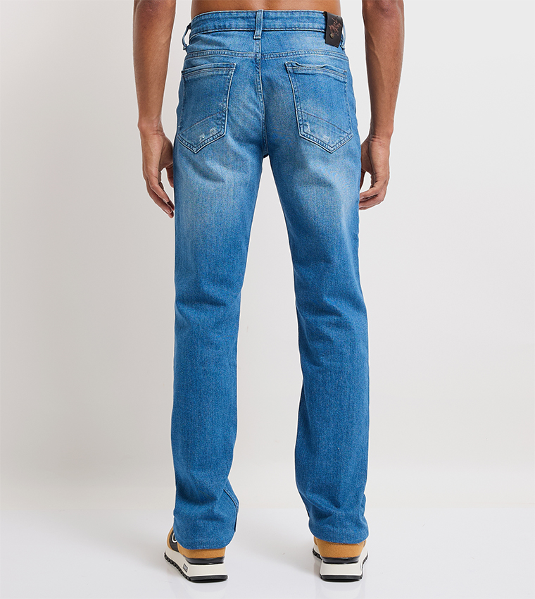 Faded Mid Rise Slim Fit Jeans