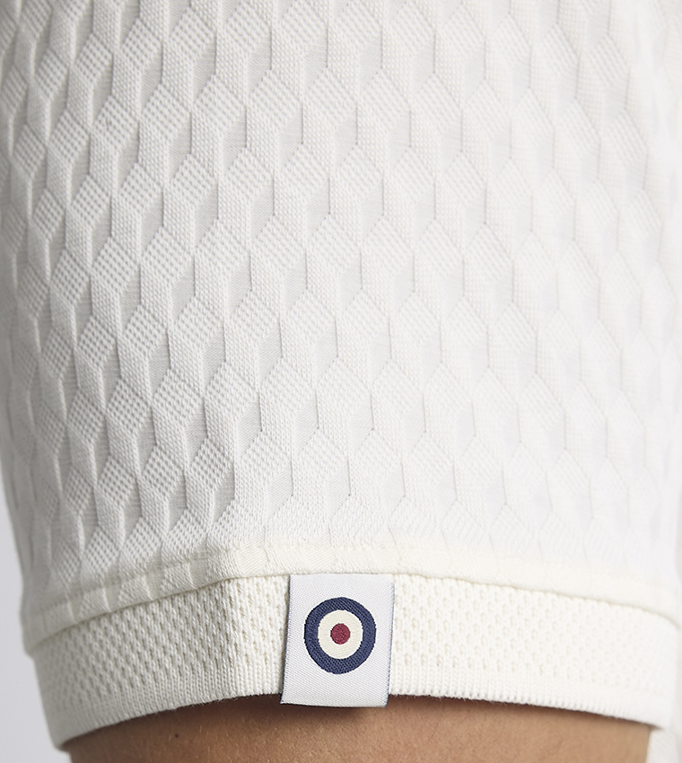 Textured Short Sleeves Polo T-Shirt
