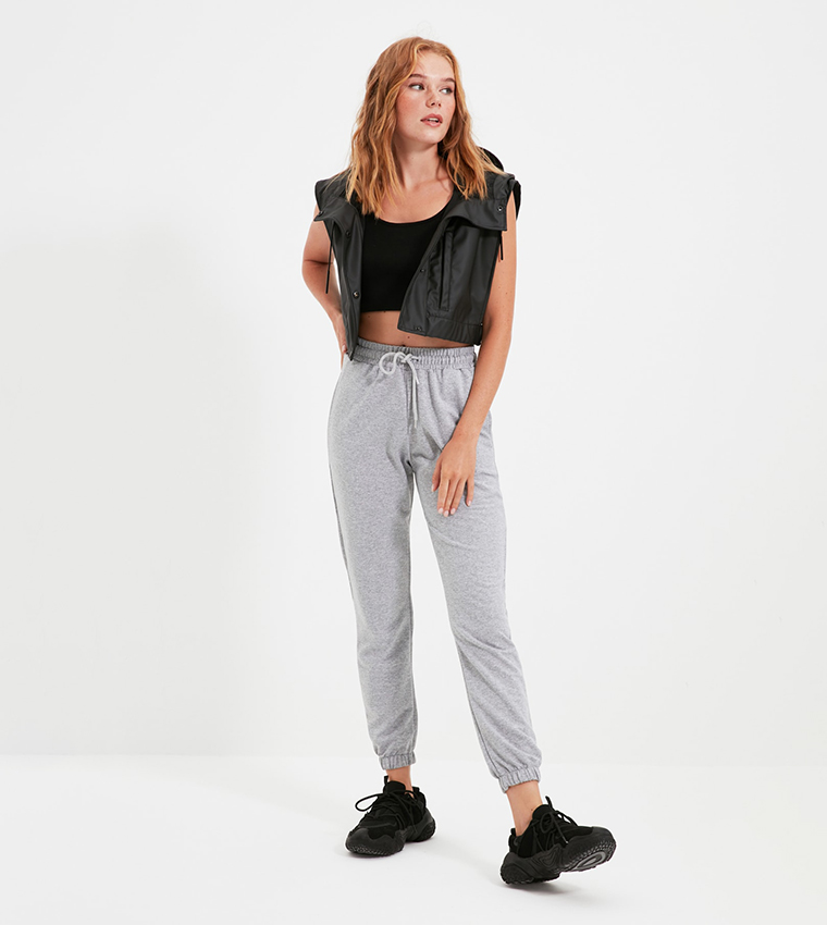 Buy Trendyol Basic Jogger Sweatpants In Grey