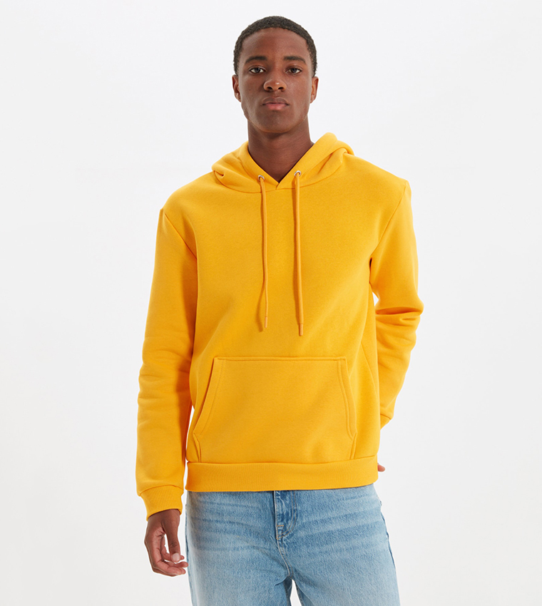 Yellow hoodie denim sales jacket