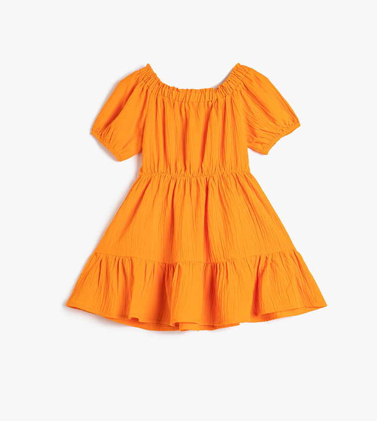 Orange 2025 flare dress