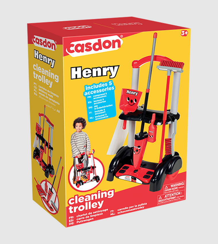 Henry Cleaning Trolley Toy Set - Red (3+)