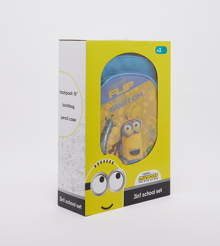 Universal Minions Don’t Flip The Switch 16 inches 3in1 Box Set with Backpack
