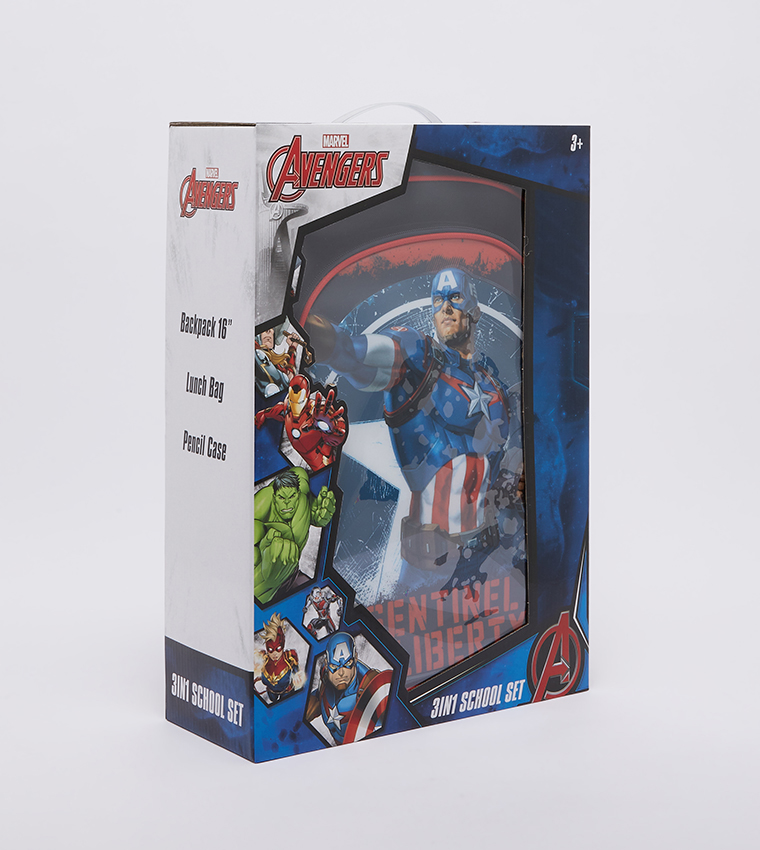  Avengers Capt. America Sentinel of Liberty 16 inches 3in1 Box Set with Backpack