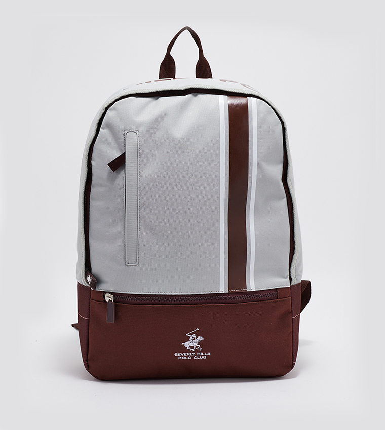 Buy Beverly Hills Polo Club Logo Embroidered Backpack In Brown