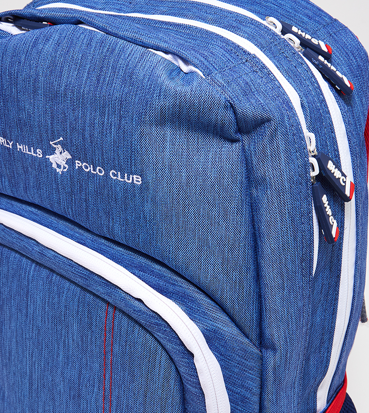 Buy Beverly Hills Polo Club Logo Embroidered Backpack In Blue