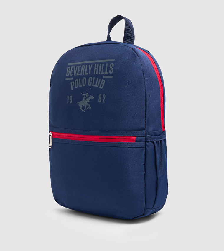 Logo Printed Backpack with Pencil Pouch