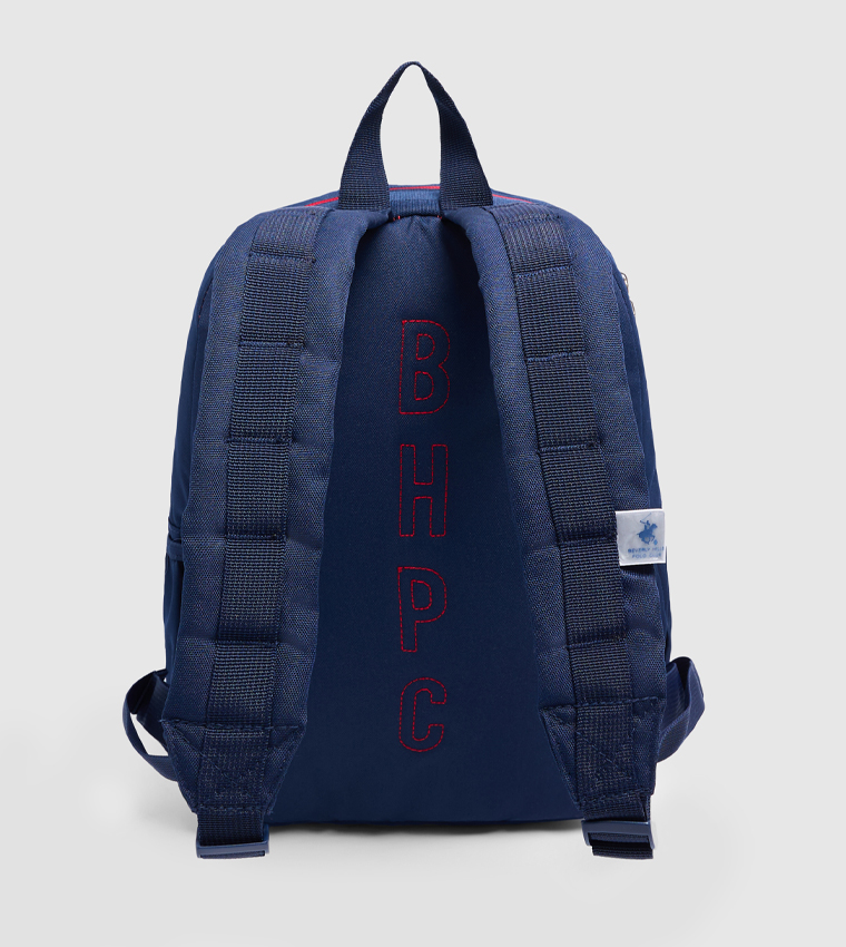 Logo Printed Backpack with Pencil Pouch