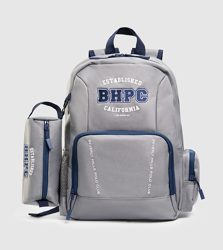 Embroidered Detail  Zip Around Backpack