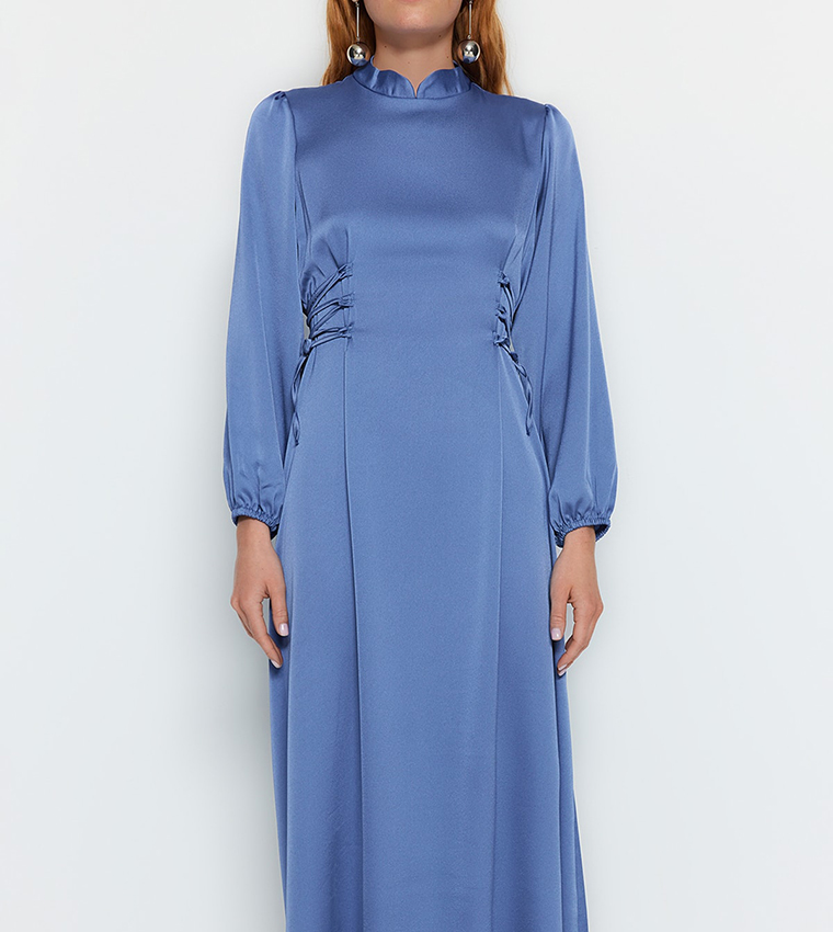Tie Detail Satin Midaxi Dress