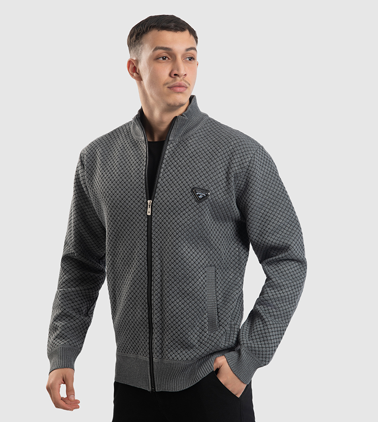 Knitted High Neck Jacket