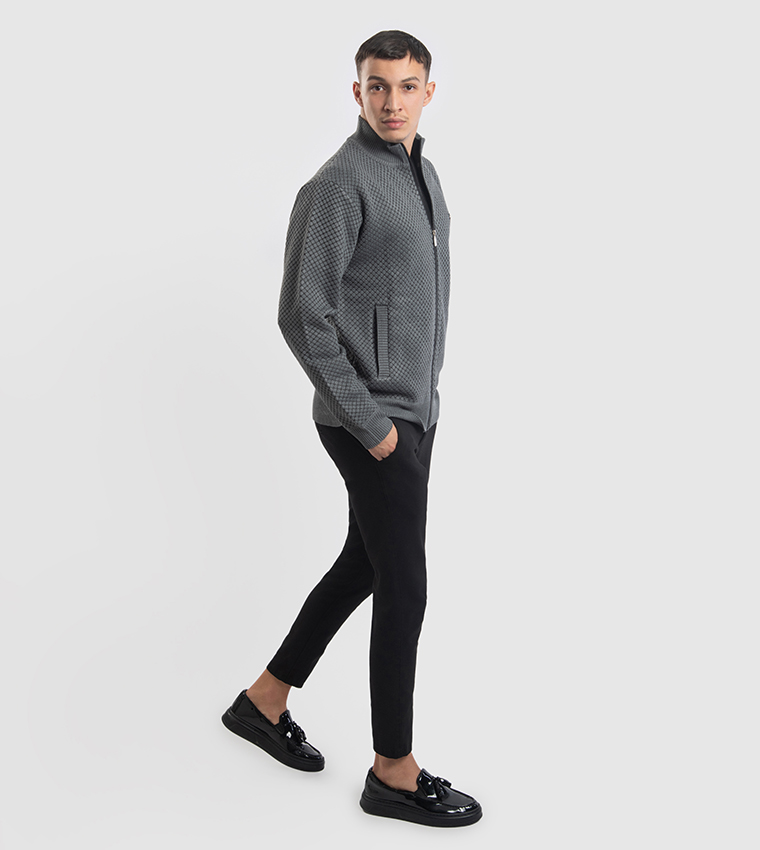 Knitted High Neck Jacket