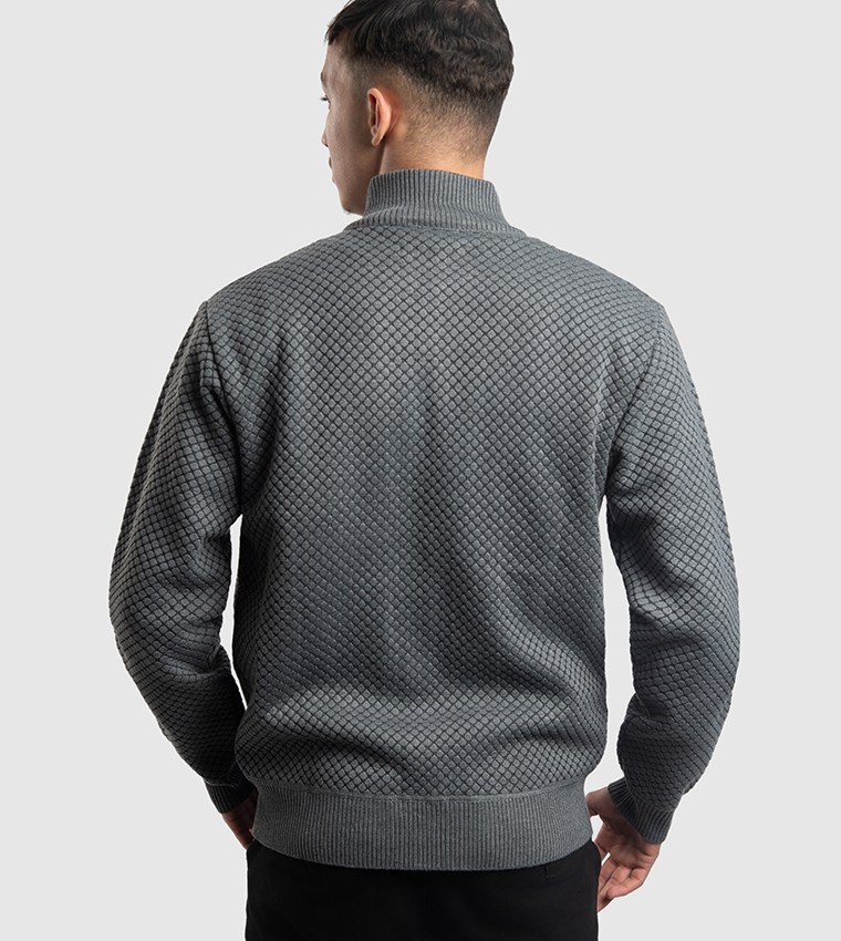 Knitted High Neck Jacket