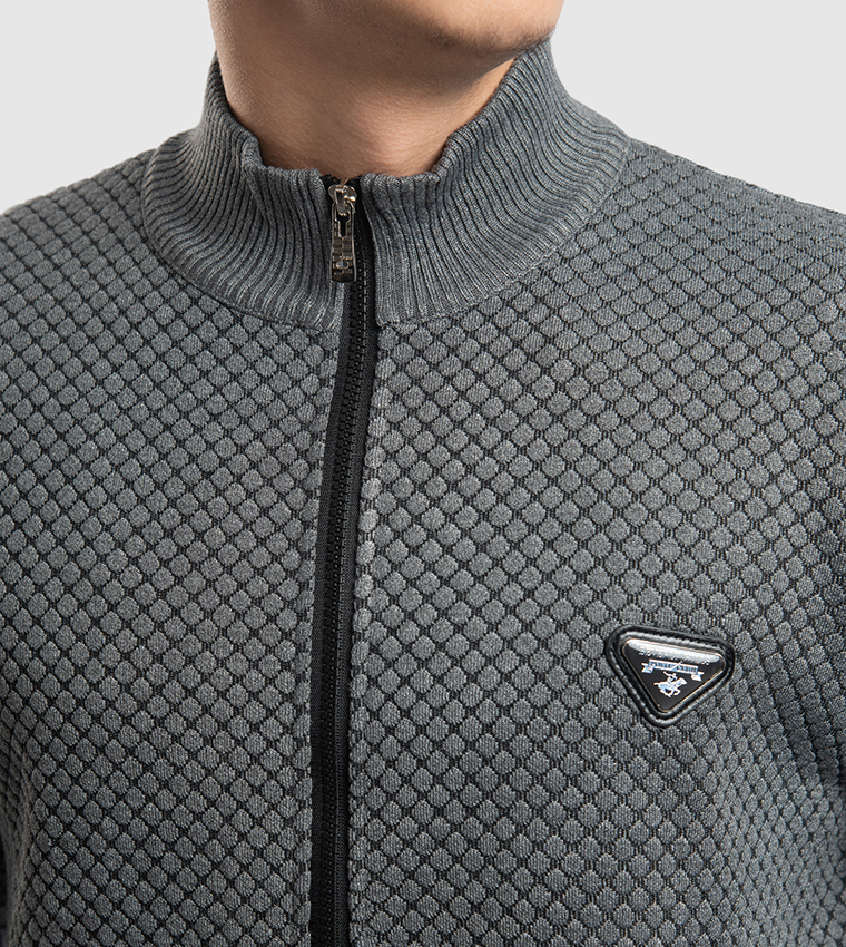 Knitted High Neck Jacket