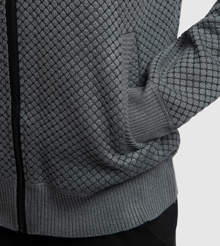 Knitted High Neck Jacket
