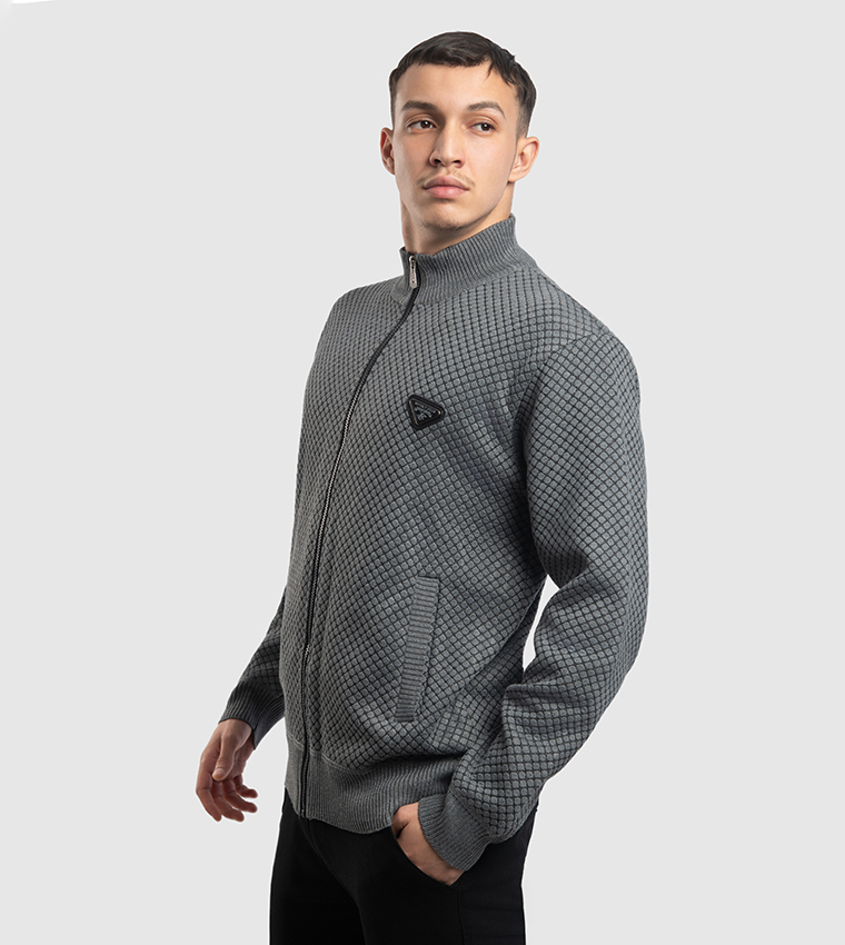 Knitted High Neck Jacket