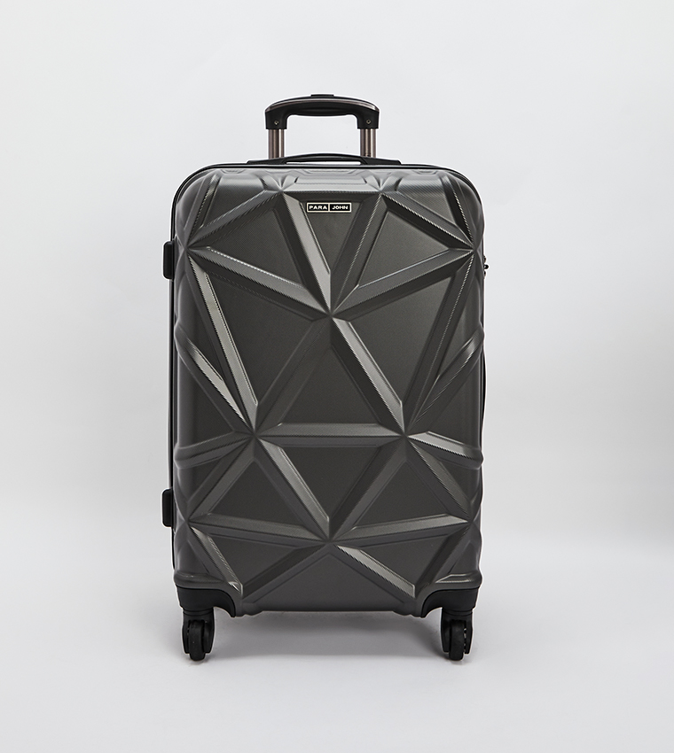 Buy Para Jones CCC Solid Trolley Luggage Bag In Grey 6thStreet Qatar