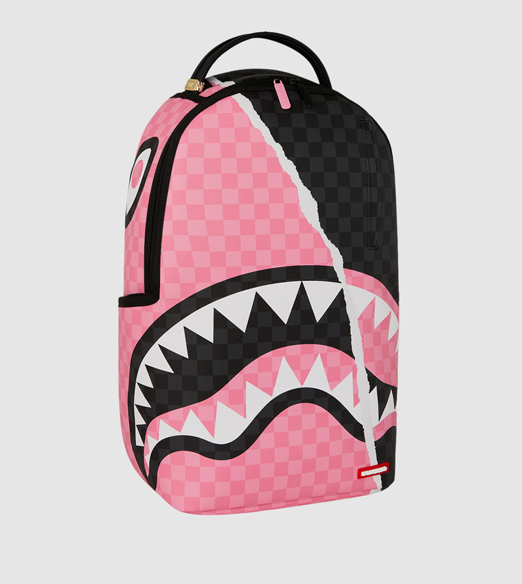 Pink And Black Tear Sip Backpack