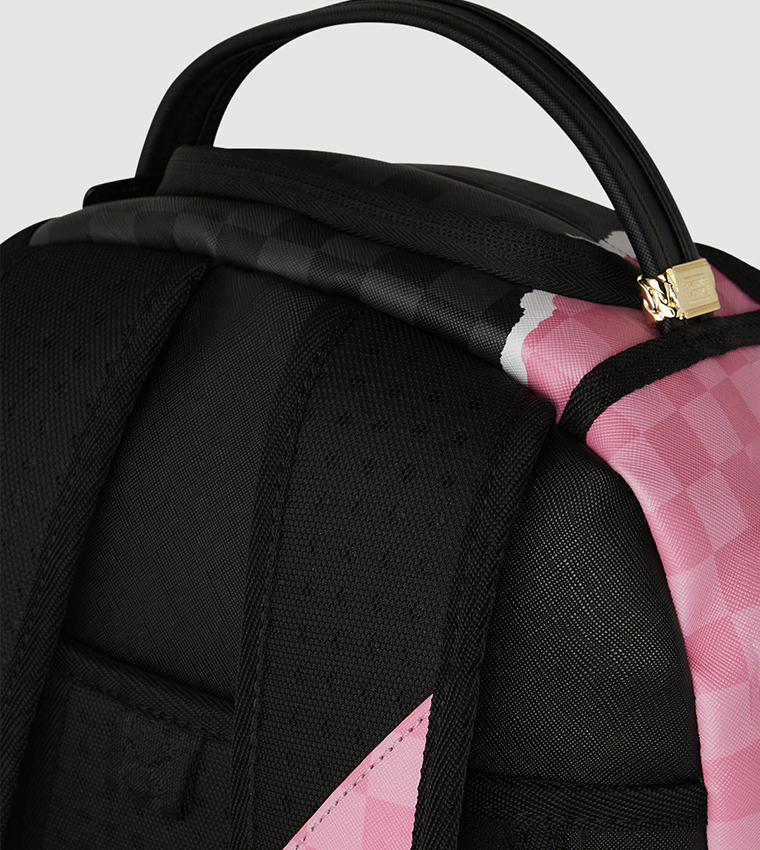 Pink And Black Tear Sip Backpack