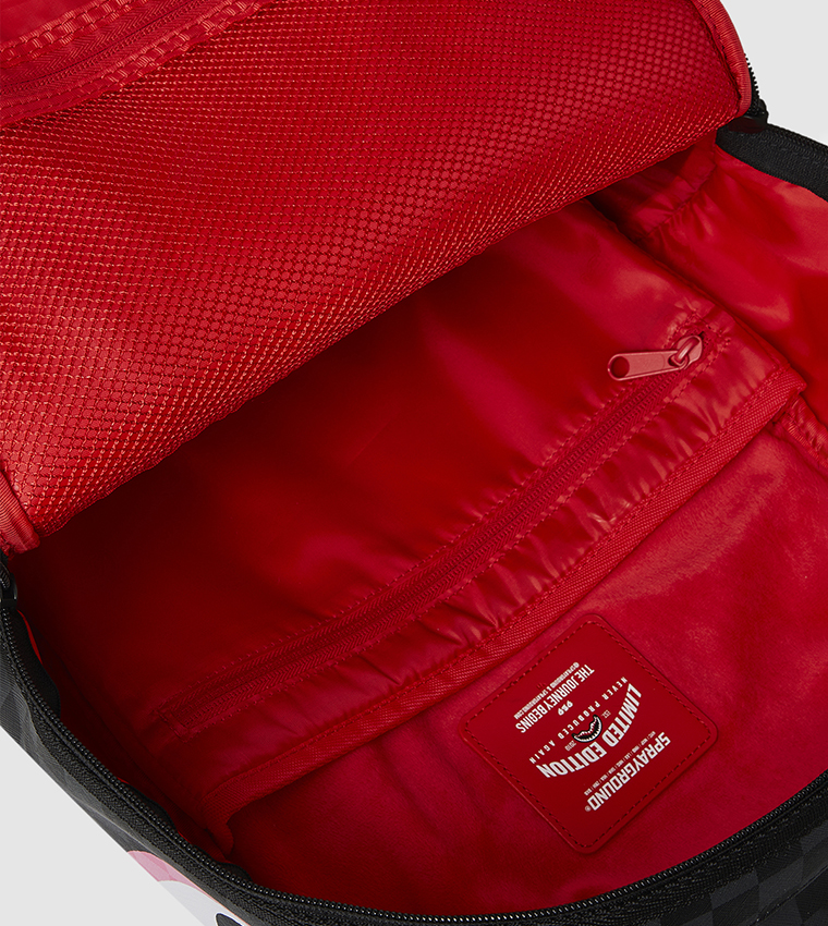 Pink And Black Tear Sip Backpack