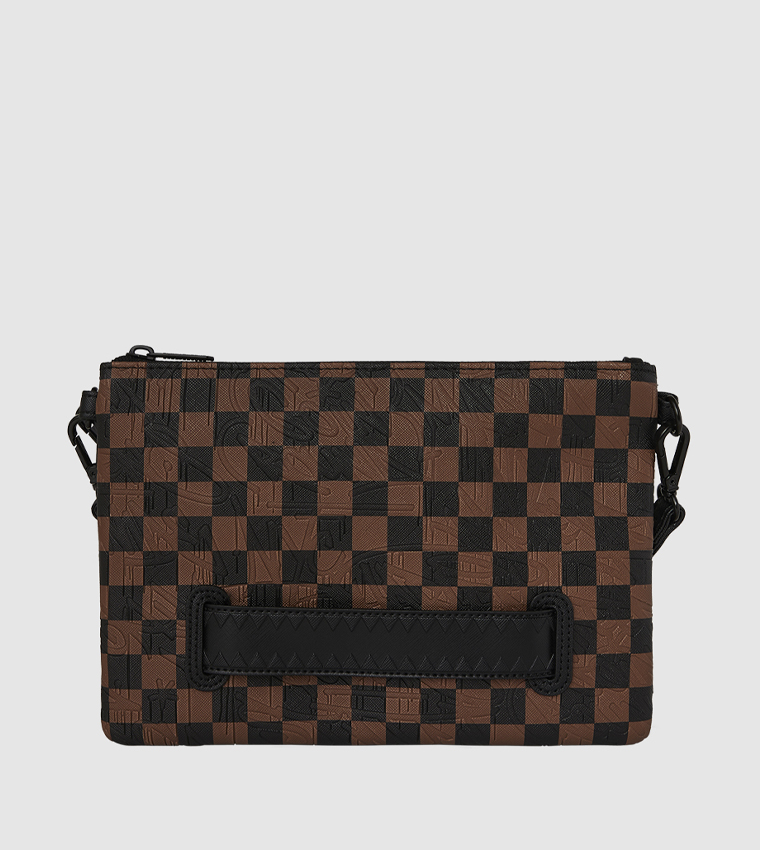 Check 2 Emboss Crossover Clutch